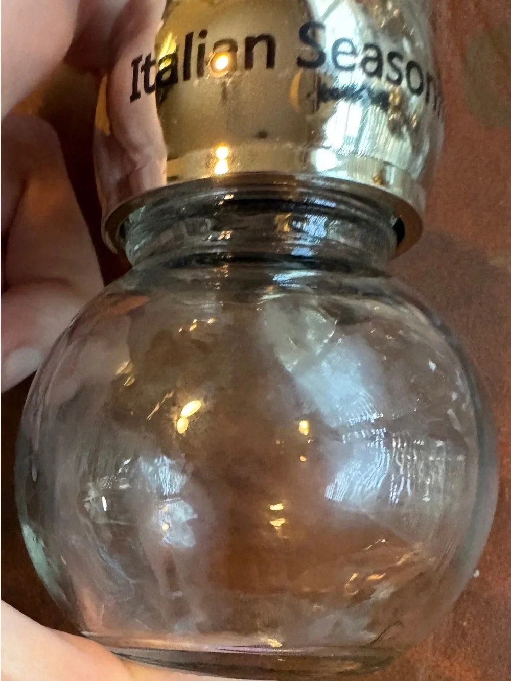 Vintage Glass Spice Jars Set of 5 Silver Tone Shaker Lids Kitchen Decor